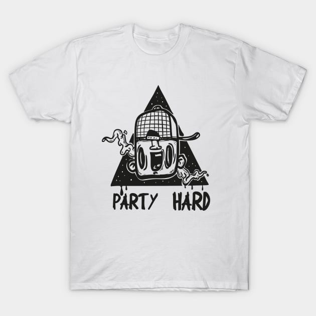 party hard head T-Shirt by manuvila